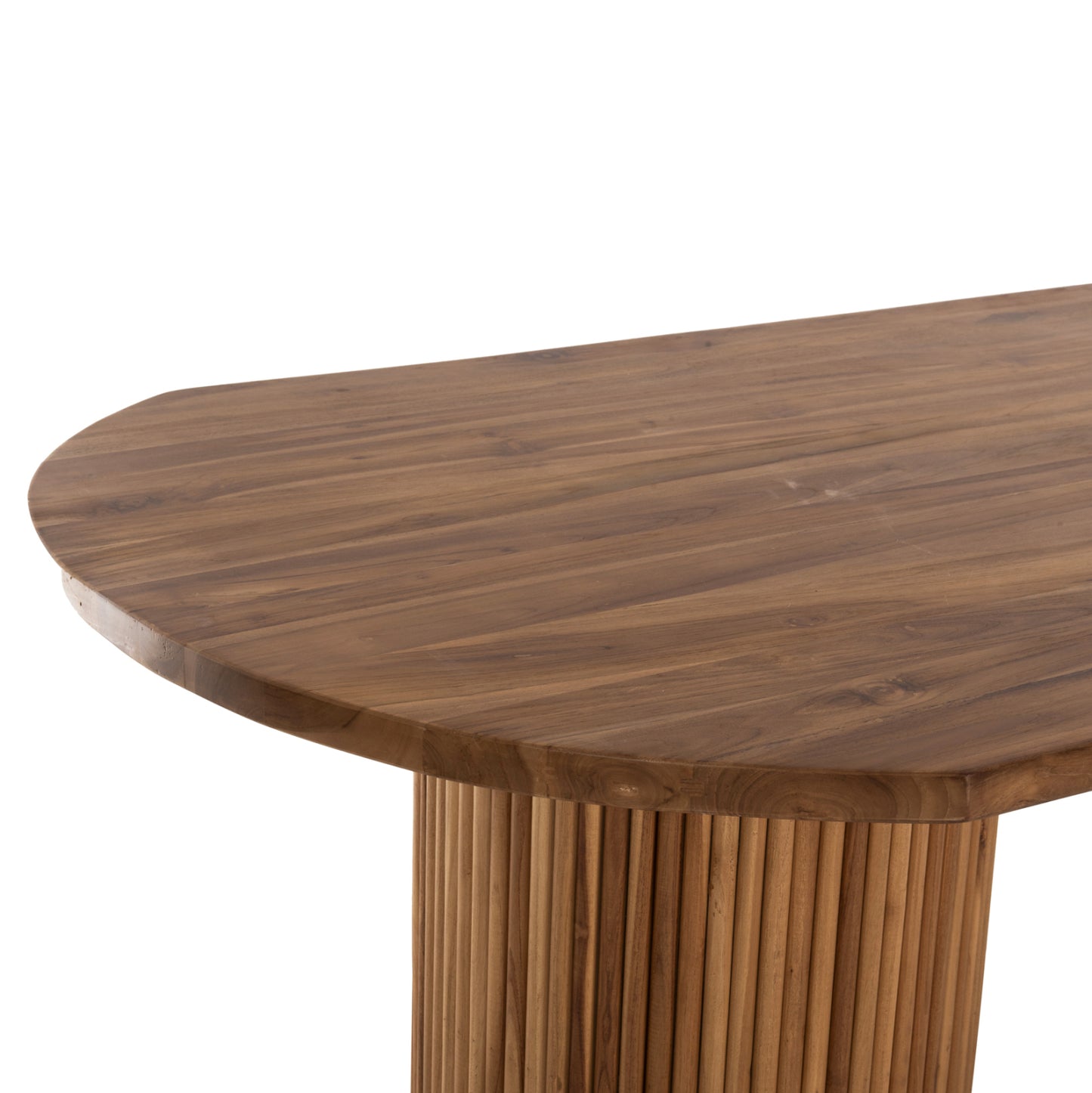 DINING TABLE DREMA HM9893 SOLID TEAK WOOD 200Χ110Χ77.5Hcm. 4cm.TABLETOP THICKNESS