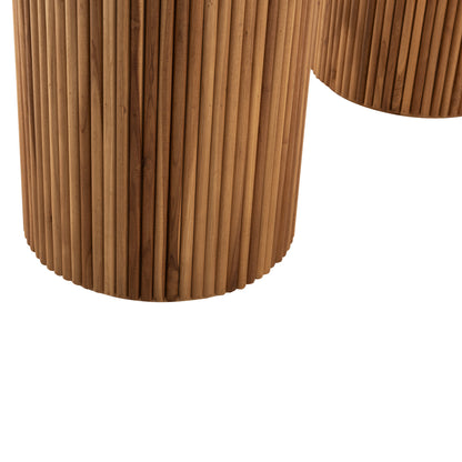 DINING TABLE DREMA HM9893 SOLID TEAK WOOD 200Χ110Χ77.5Hcm. 4cm.TABLETOP THICKNESS