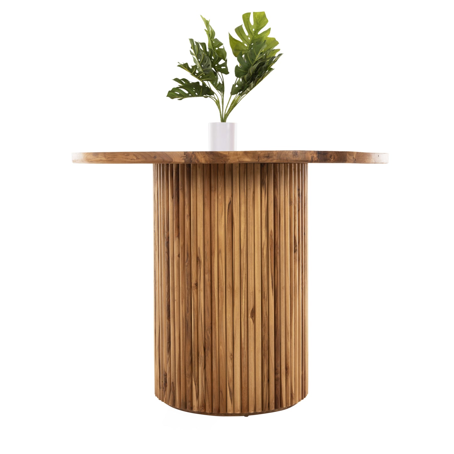 DINING TABLE DREMA1 HM9895 SOLID TEAK WOOD Φ100X80Hcm.- 3cm.TABLETOP