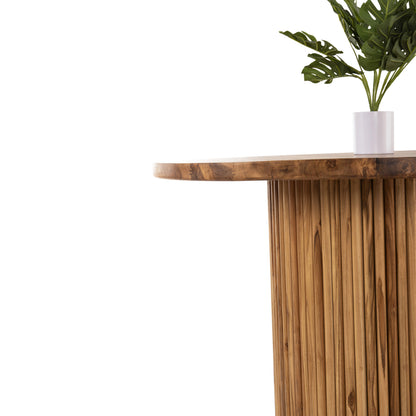 DINING TABLE DREMA1 HM9895 SOLID TEAK WOOD Φ100X80Hcm.- 3cm.TABLETOP