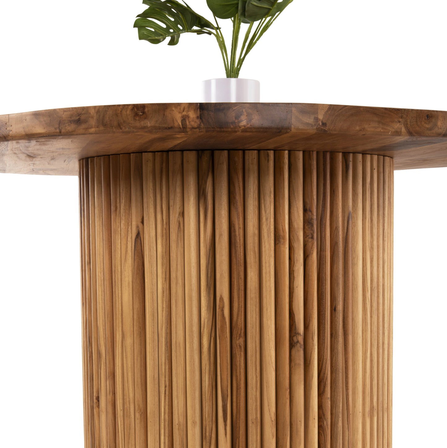 DINING TABLE DREMA1 HM9895 SOLID TEAK WOOD Φ100X80Hcm.- 3cm.TABLETOP