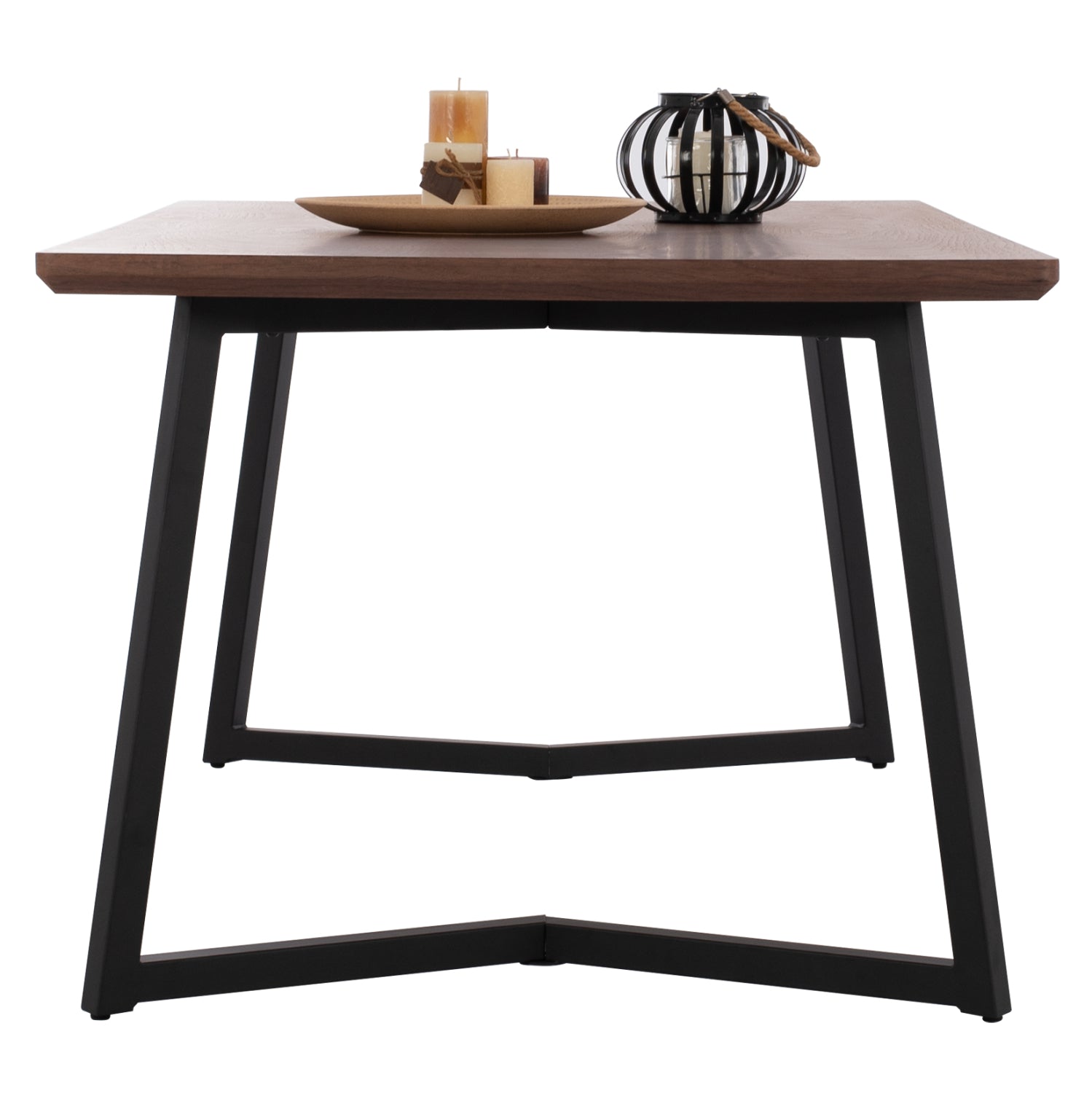 DINING TABLE JAY HM9304.02 MDF TOP WALNUT VENEER METAL LEGS 200x100x75H