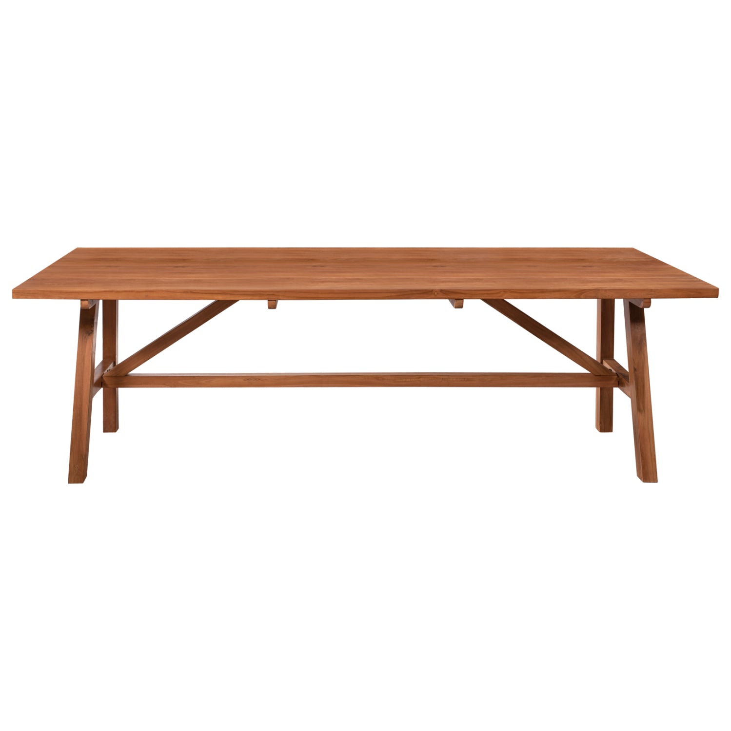 DINING TABLE GROOVE HM9453.01 IN WALNUT COLOR MADE OF TEAK WOOD 260x120x79,5Hcm.