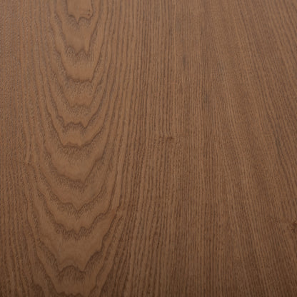 DINING TABLE ASTORIA HM9012 MDF TOP WITH OAK WOOD VENEER METAL LEGS RUSTIC STYLE 180X90X75H