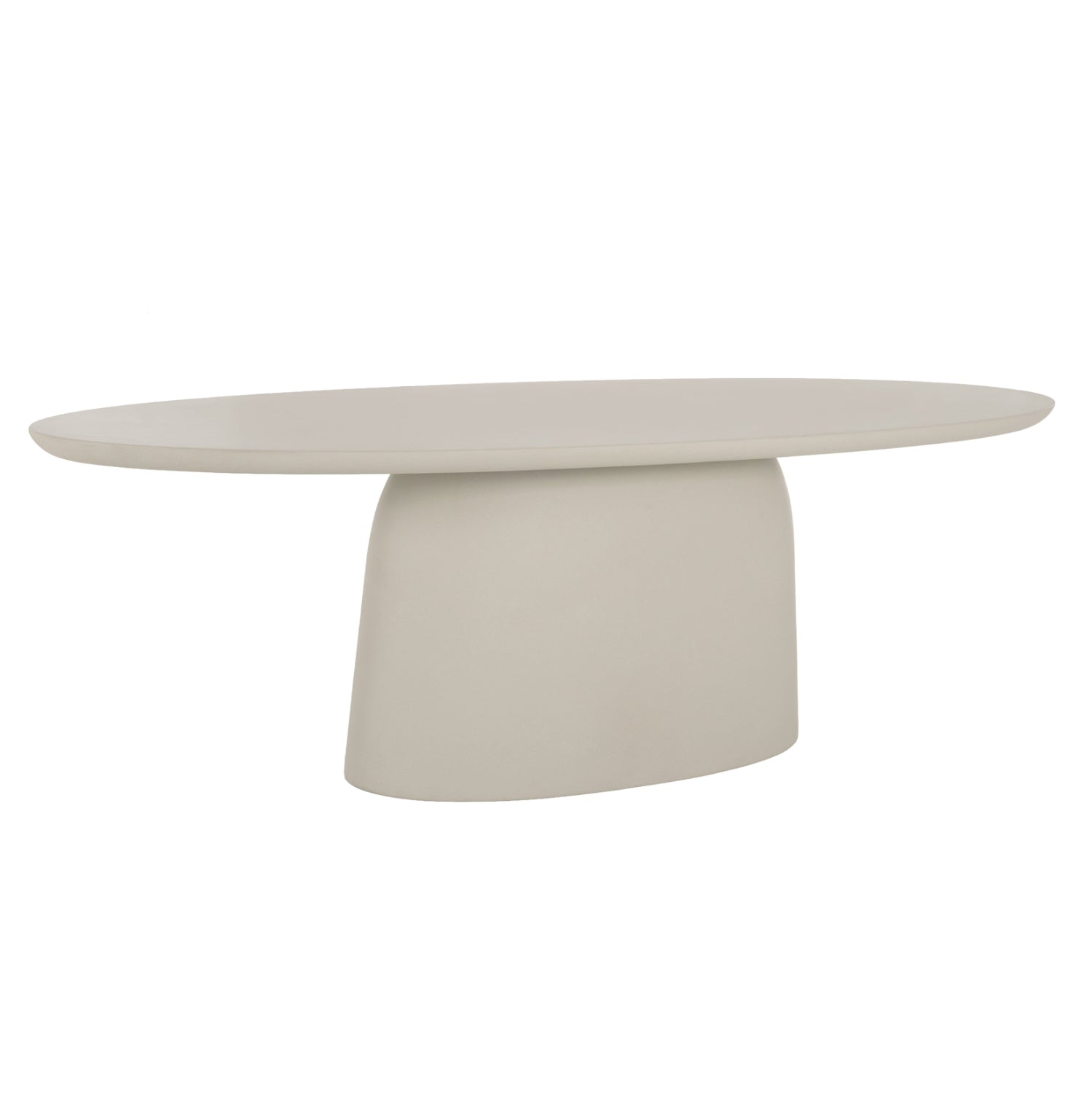 DINING TABLE OVAL BRECCAN HM6576.02 BEIGE FIBER CEMENT 200x100x75Hcm