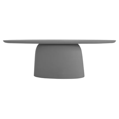 OVAL DINING TABLE BRECCAN HM6577.01 GREY FIBER CEMENT 240x100x75Hcm.