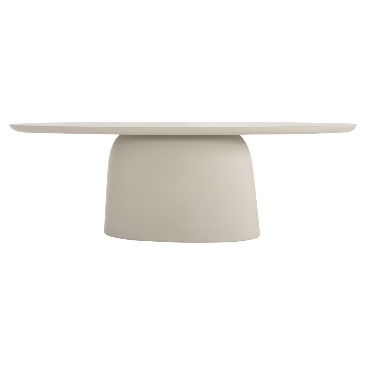 OVAL DINING TABLE BRECCAN HM6577.02 BEIGE FIBER CEMENT 240x100x75Hcm.