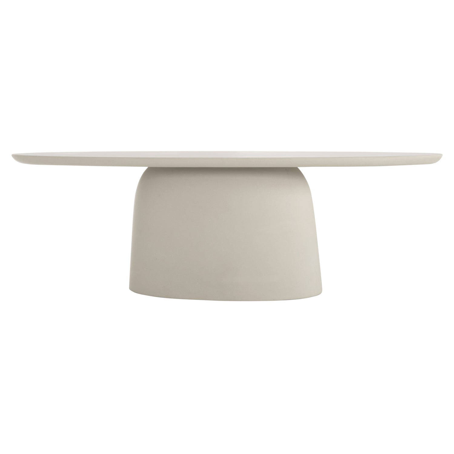 OVAL DINING TABLE BRECCAN HM6577.02 BEIGE FIBER CEMENT 240x100x75Hcm.