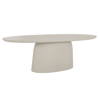 OVAL DINING TABLE BRECCAN HM6577.02 BEIGE FIBER CEMENT 240x100x75Hcm.