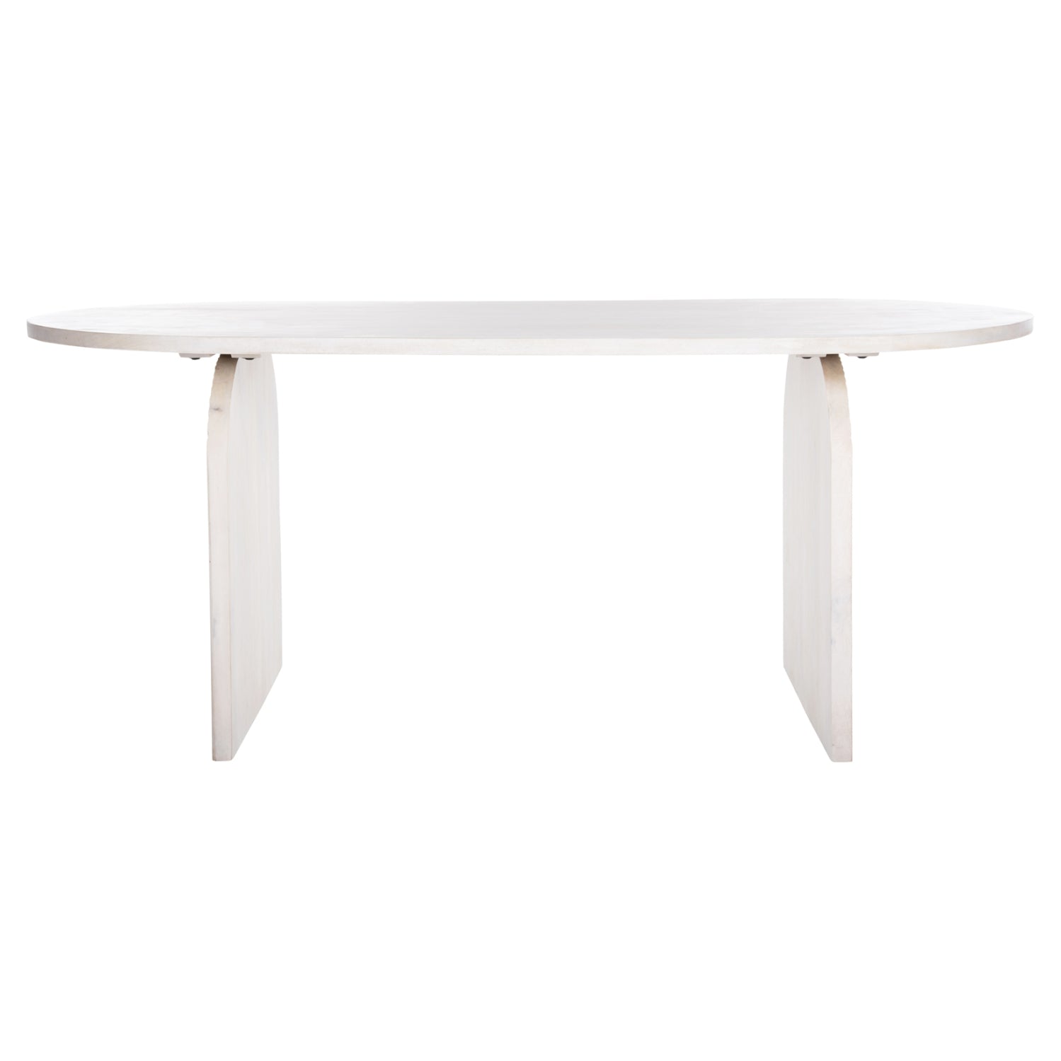 DINING TABLE OVAL HONKY HM9690 SOLID MANGO WOOD IN WHITE 180,5x90,5x76Hcm.