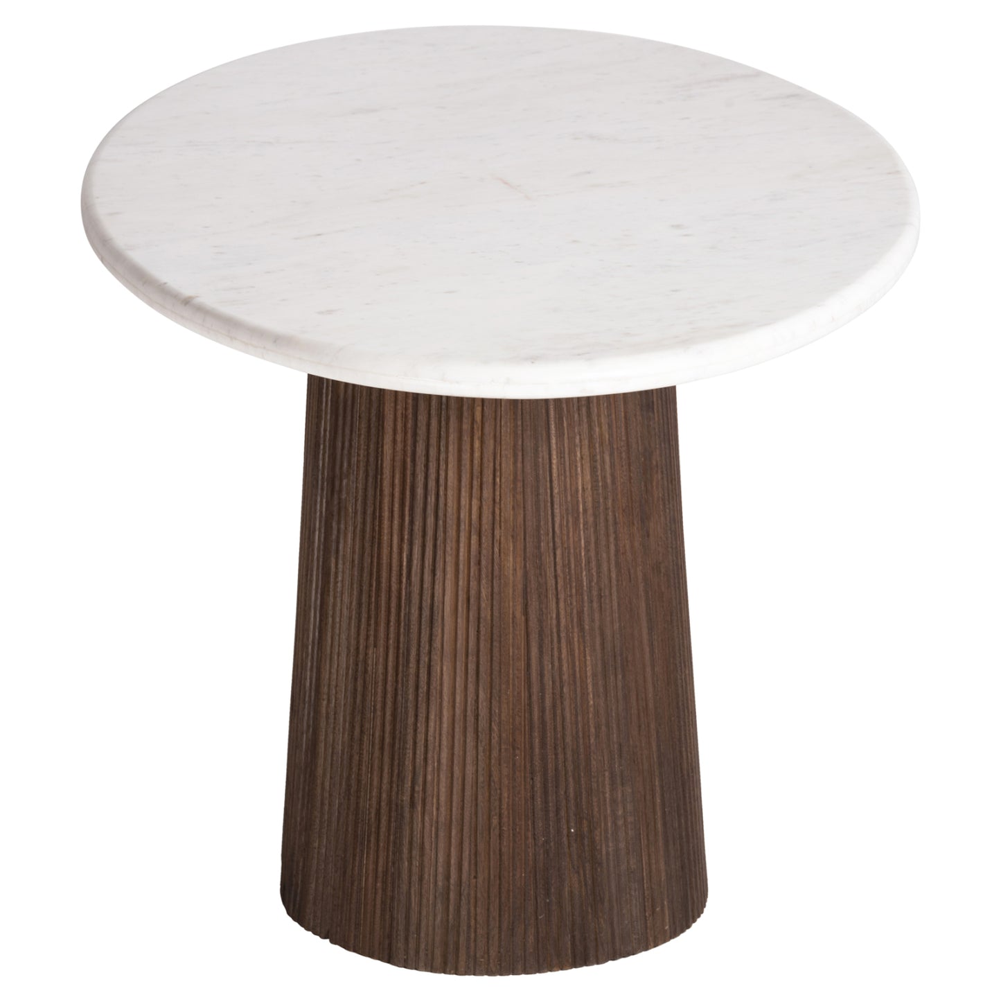 DINING TABLE OVAL PURGER HM9715 SOLID MANGO WOOD-WHITE MARBLE 180x89x76Hcm.