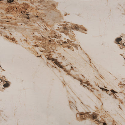 DINING TABLE TOM HM8588.03 SINTERED STONE-GLOSSY BROWN-WHITE MARBLE 160x90x76Hcm.