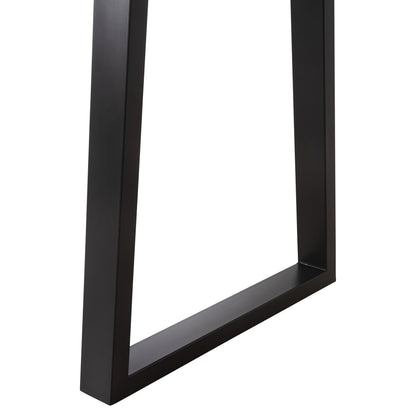 DINING TABLE SOFIA SLIM HM8500.21 SOLID ACACIA WITH BLACK METAL LEGS 160X92X78Hcm