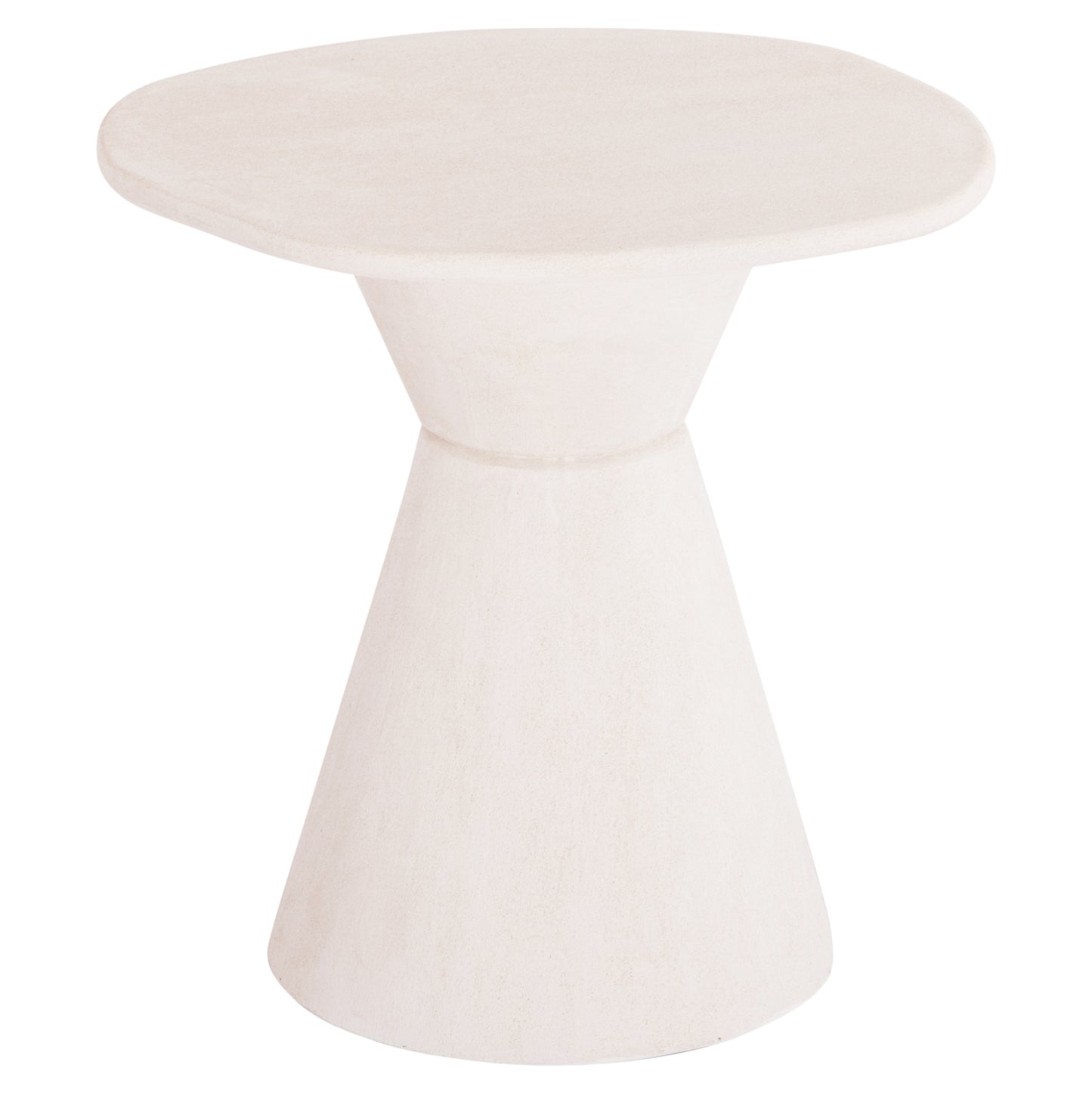 DINING TABLE ROUND SERIES SANTORINI HM18055 MDF IN OFF-WHITE COLOR Φ77x76Hcm.