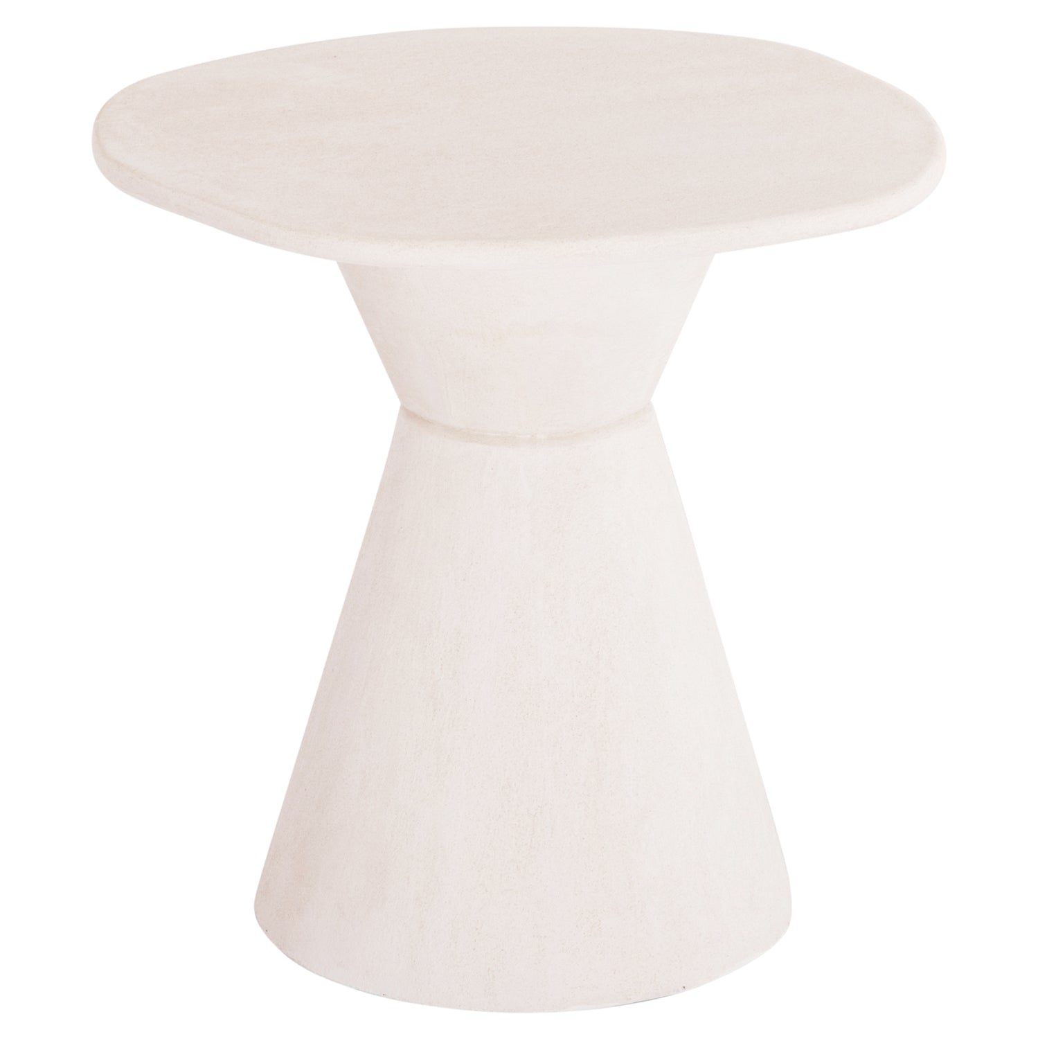 DINING TABLE ROUND SERIES SANTORINI HM18055 MDF IN OFF-WHITE COLOR Φ77x76Hcm.