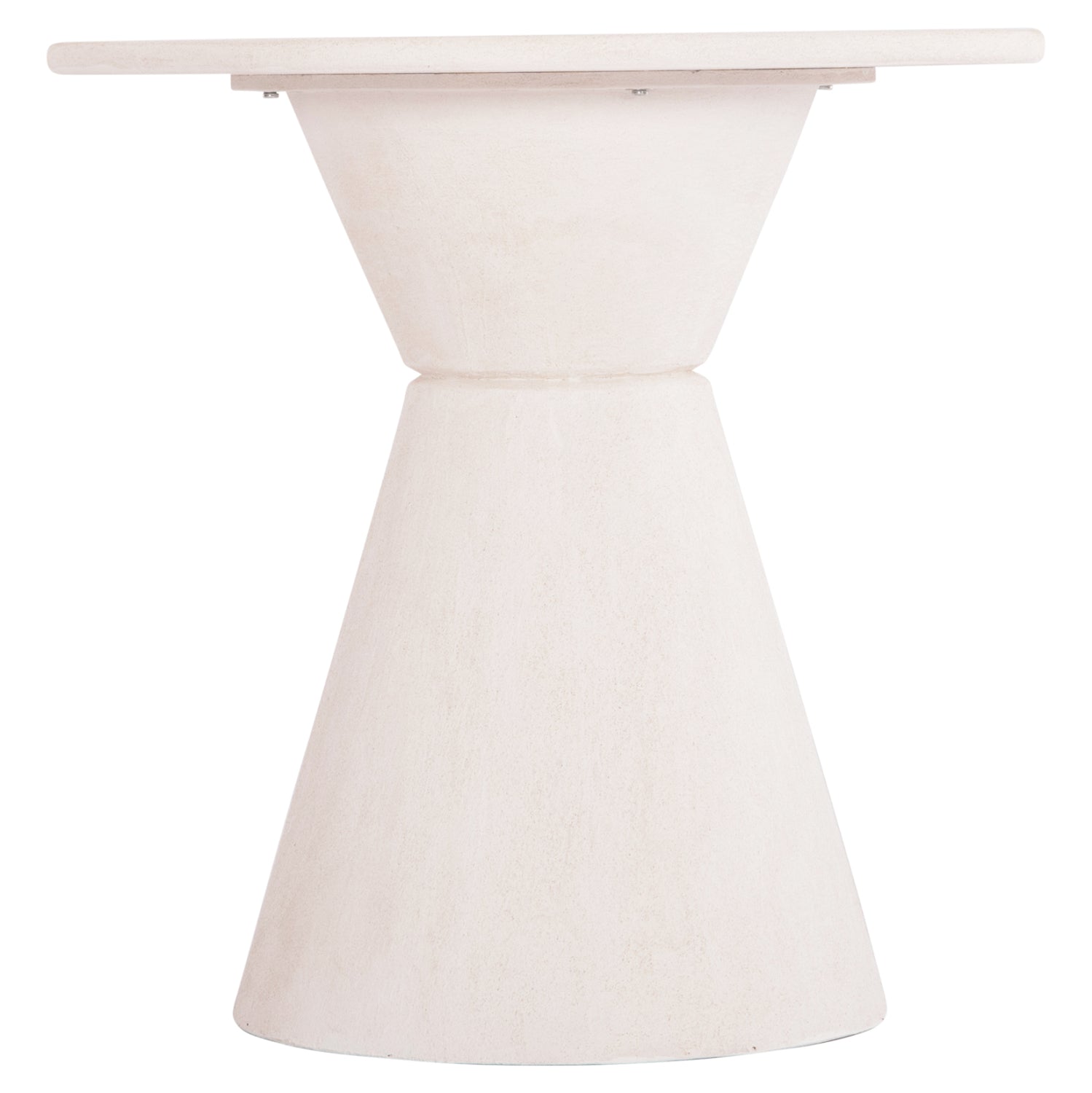 DINING TABLE ROUND SERIES SANTORINI HM18055 MDF IN OFF-WHITE COLOR Φ77x76Hcm.