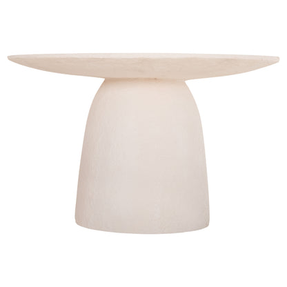 DINING TABLE ROUND SEPPO HM18154.02 FIBER CEMENT IN WHITE--Φ119,5x75,5Hcm.