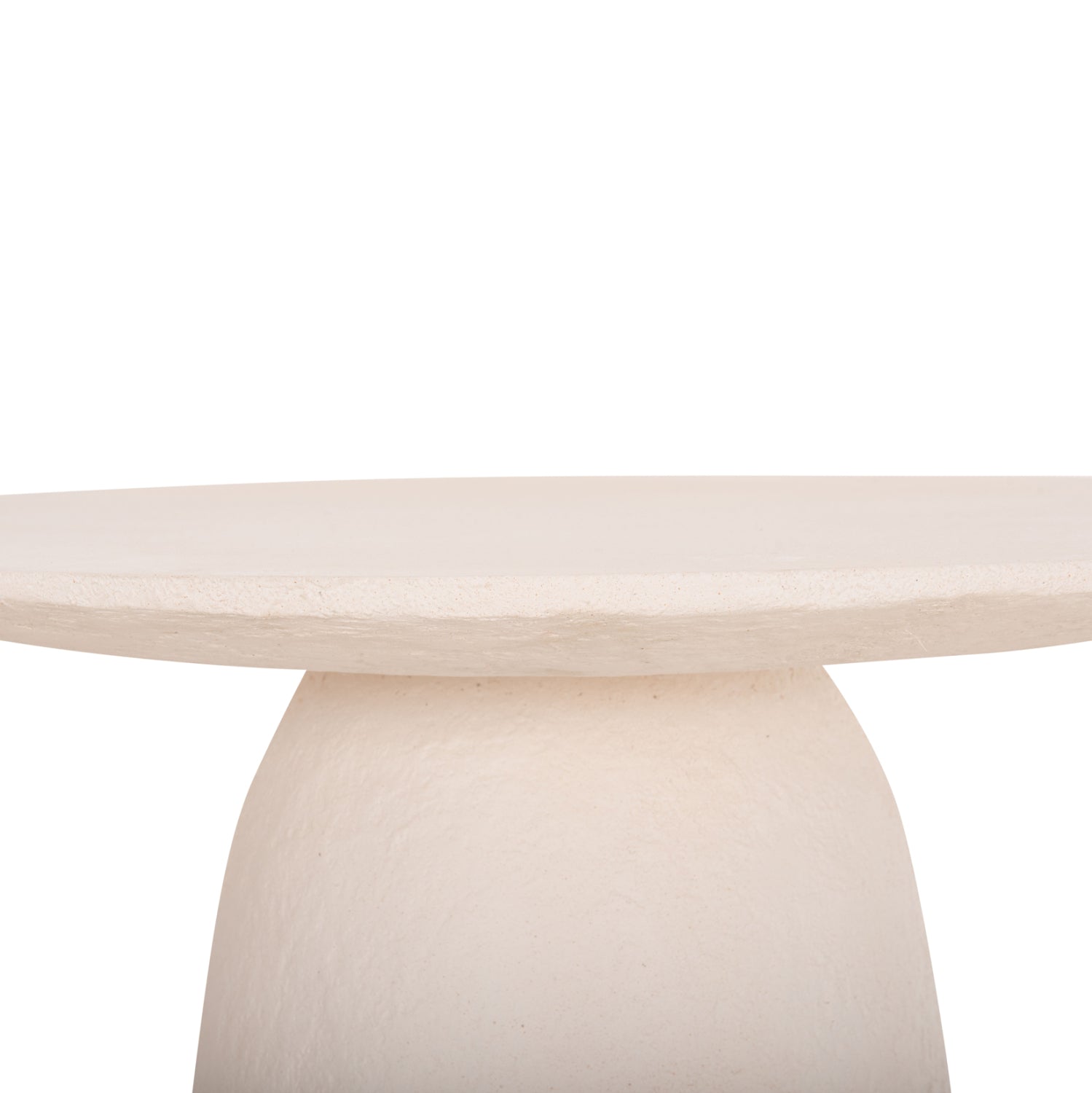 DINING TABLE ROUND SEPPO HM18154.02 FIBER CEMENT IN WHITE--Φ119,5x75,5Hcm.