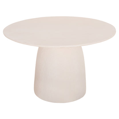 DINING TABLE ROUND SEPPO HM18154.02 FIBER CEMENT IN WHITE--Φ119,5x75,5Hcm.