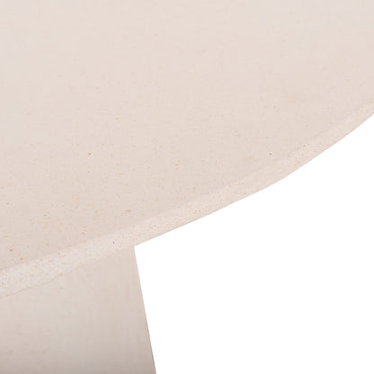 DINING TABLE ROUND SEPPO HM18154.02 FIBER CEMENT IN WHITE--Φ119,5x75,5Hcm.