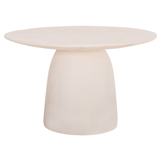 DINING TABLE ROUND SEPPO HM18154.02 FIBER CEMENT IN WHITE--Φ119,5x75,5Hcm.