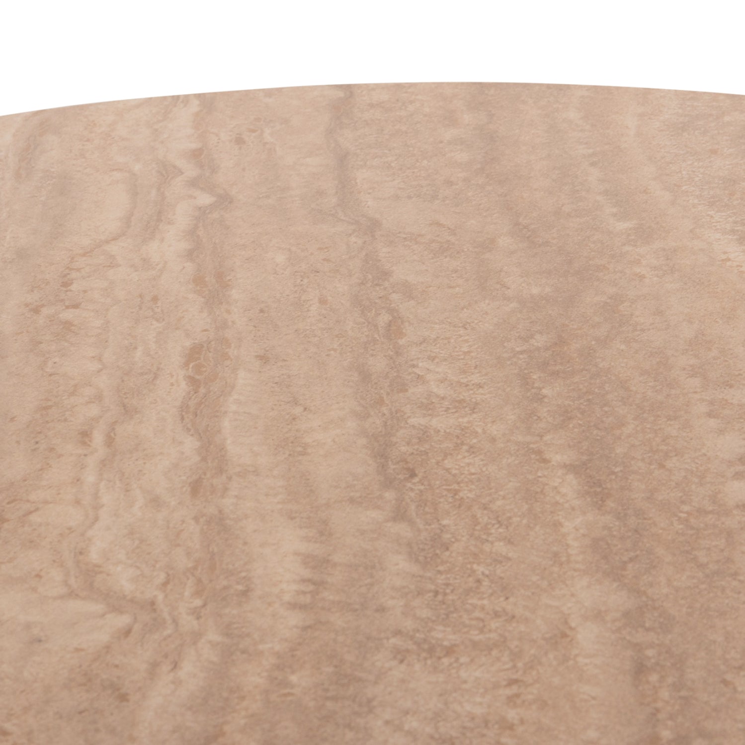 DINING TABLE ROUND SKY HM18331 CERAMIC TOP IN TRAVERTINE STONE LOOK Φ120x76Hcm.