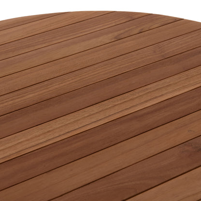 DINING TABLE ROUND DANTE HM6379 TEAK WOOD Φ80x75Hcm.