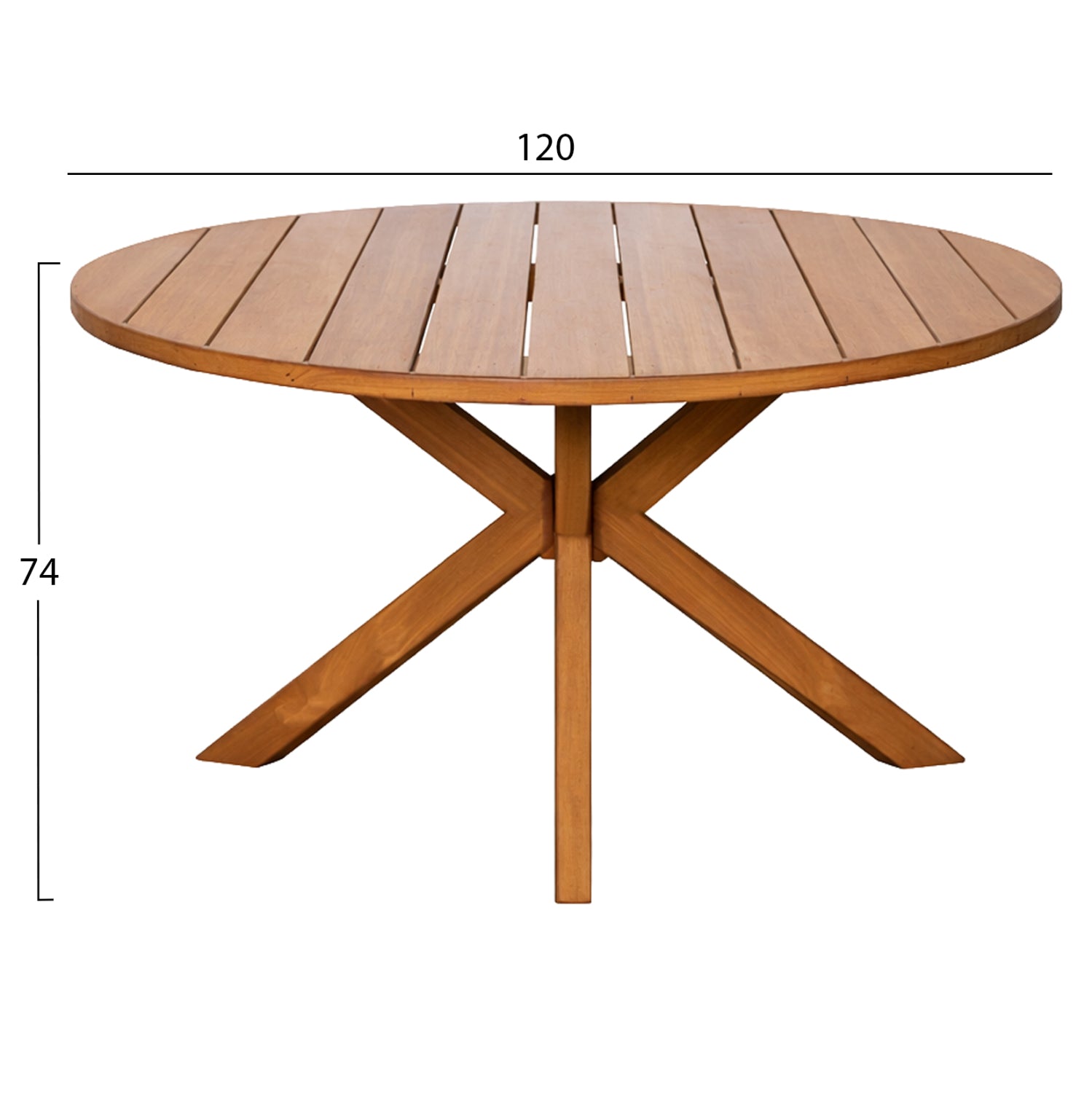 DINING TABLE ROUND NORI HM6528 ACACIA WOOD--NATURAL Φ120x74Hcm.