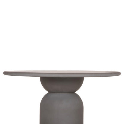 ROUND DINING TABLE KAZVIN HM6582.01 GREY FIBER CEMENT Φ130x73Hcm.