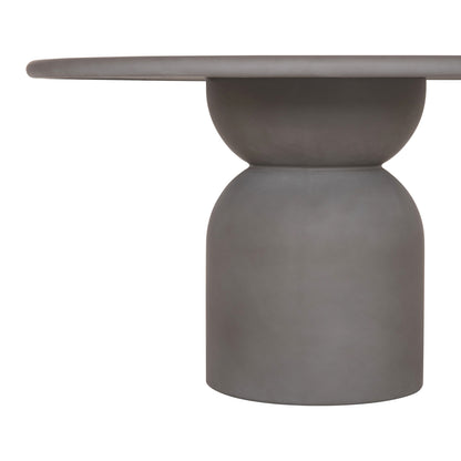 ROUND DINING TABLE KAZVIN HM6582.01 GREY FIBER CEMENT Φ130x73Hcm.