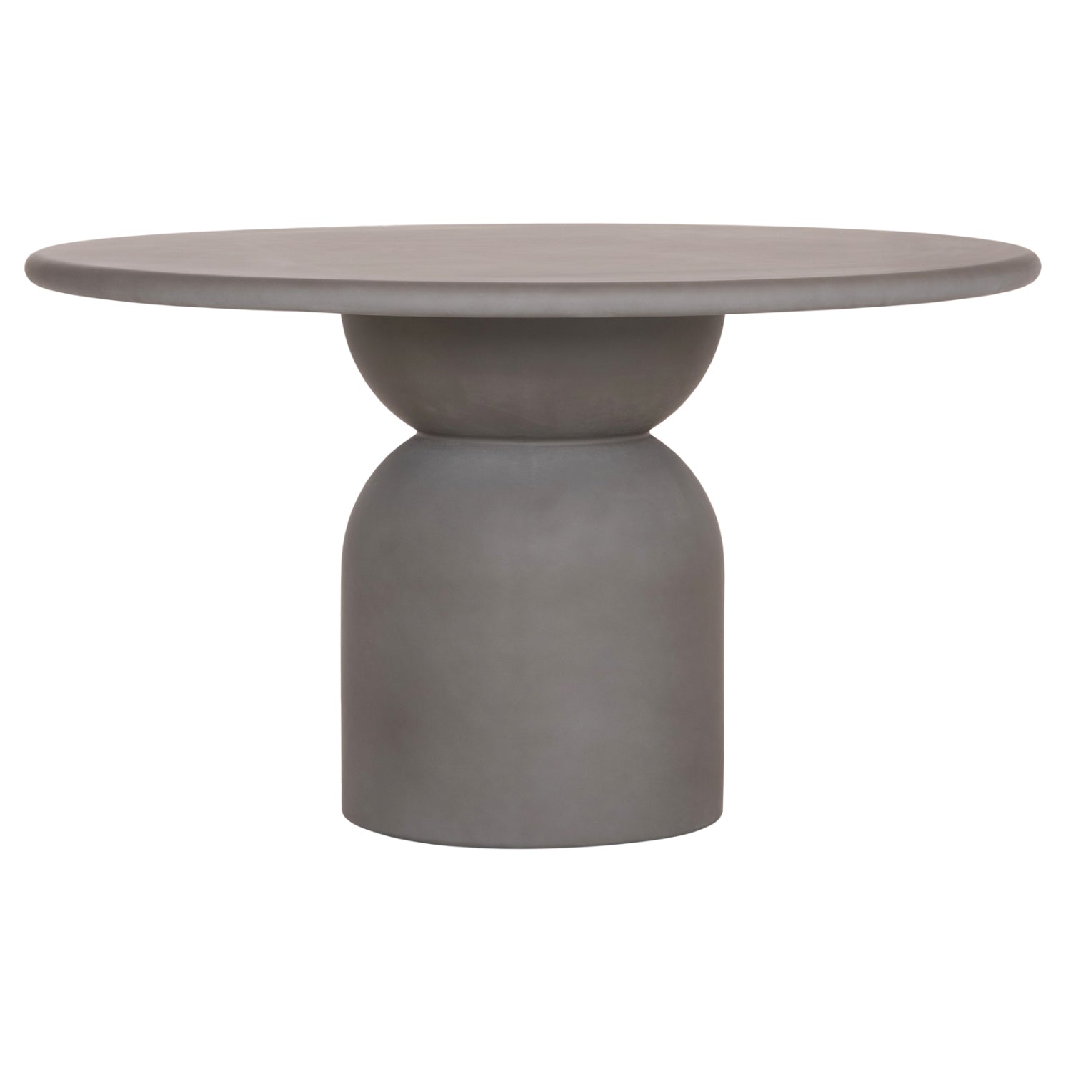 ROUND DINING TABLE KAZVIN HM6582.01 GREY FIBER CEMENT Φ130x73Hcm.