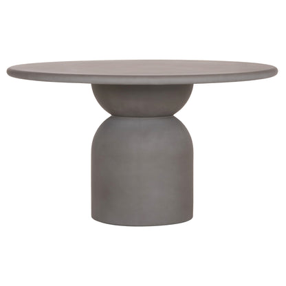 ROUND DINING TABLE KAZVIN HM6582.01 GREY FIBER CEMENT Φ130x73Hcm.
