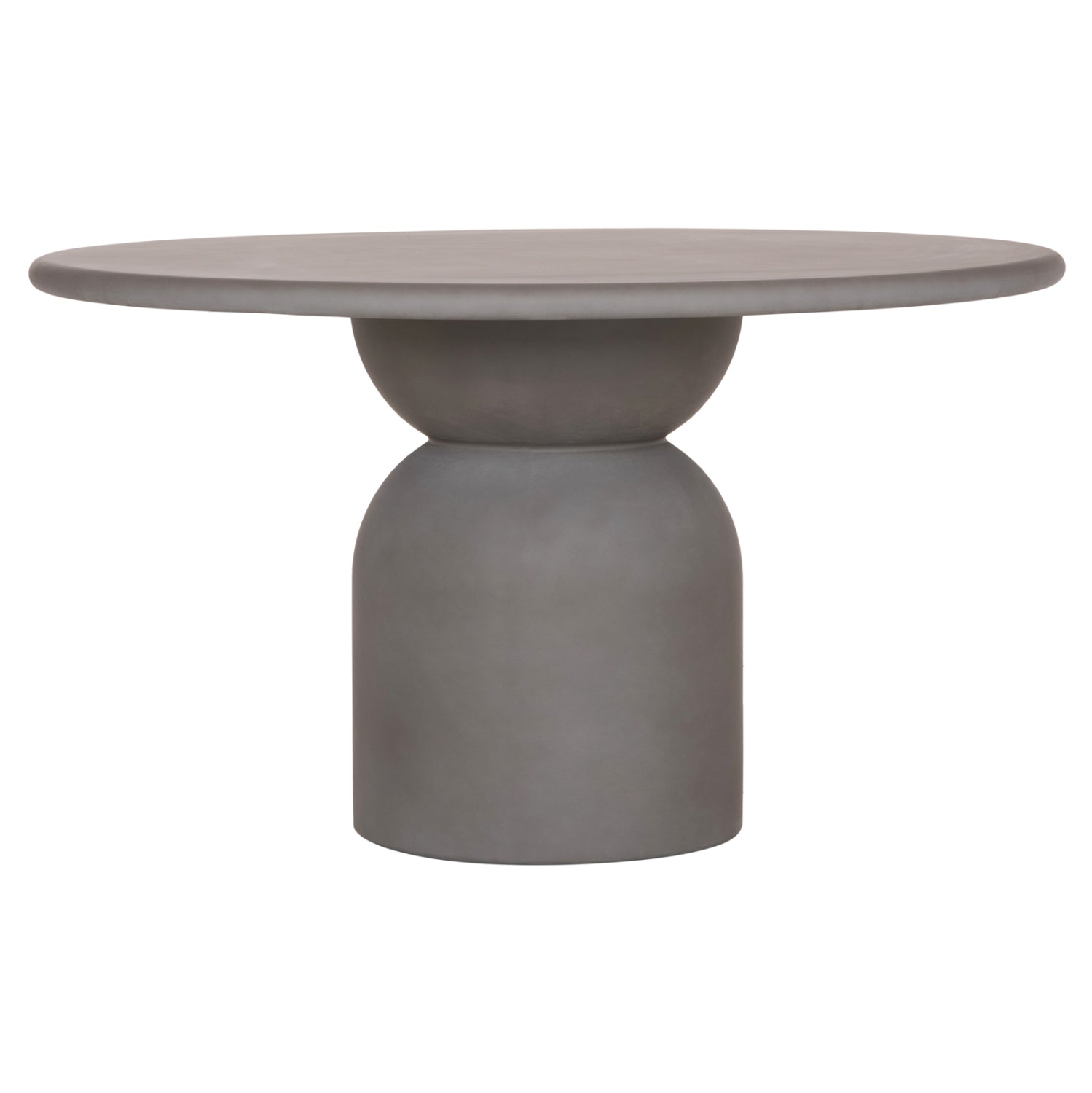 ROUND DINING TABLE KAZVIN HM6582.01 GREY FIBER CEMENT Φ130x73Hcm.