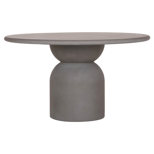 ROUND DINING TABLE KAZVIN HM6582.01 GREY FIBER CEMENT Φ130x73Hcm.