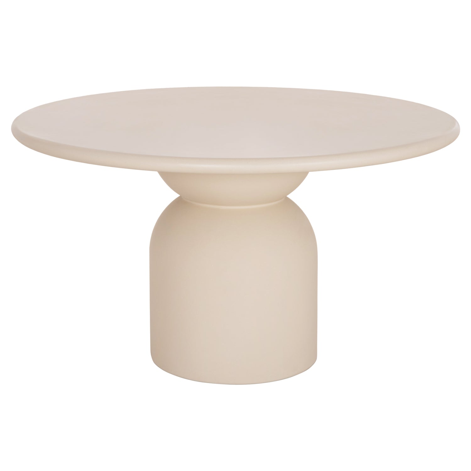 ROUND DINING TABLE KAZVIN HM6582.02 BEIGE FIBER CEMENT Φ130x75Hcm.