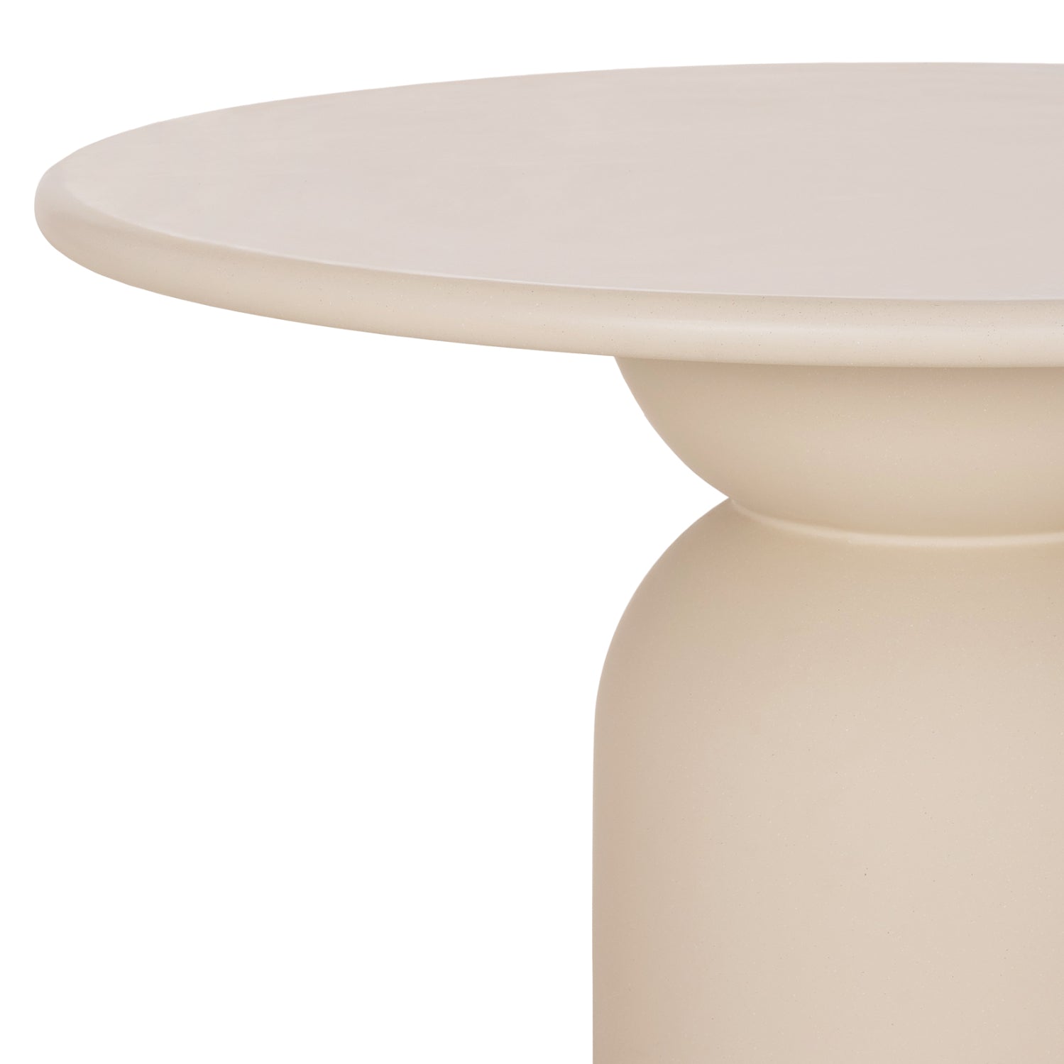 ROUND DINING TABLE KAZVIN HM6582.02 BEIGE FIBER CEMENT Φ130x75Hcm.