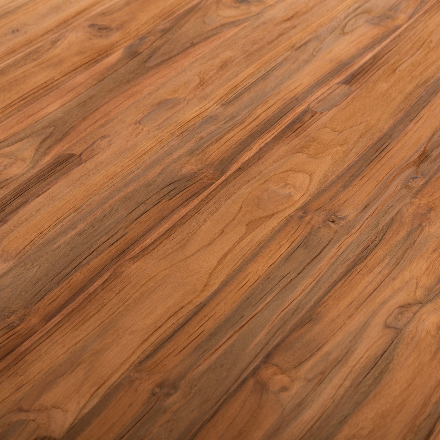 DINING TABLE ROUND KATTE HM9559 RECYCLED TEAK WOOD-LEGS WITH METAL Φ150x78Hcm.