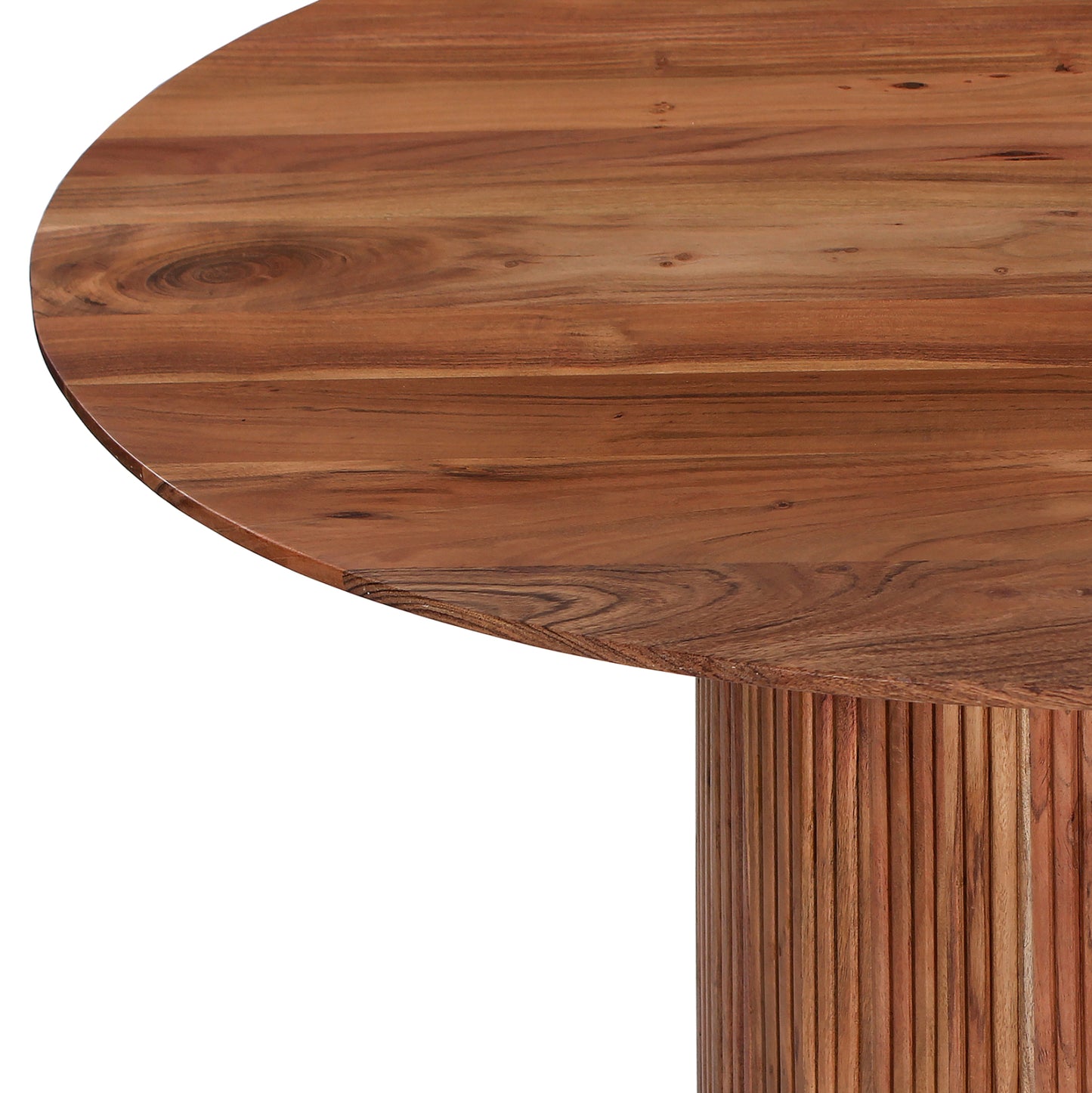 DINING TABLE ROUND GROOT HM9684 SOLID ACACIA WOOD IN NATURAL D120x79Hcm.