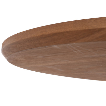 DINING TABLE ROUND MDF TOP WITH OAK WOOD VENEER RUSTIC STYLE Φ120x75H HM9307.01