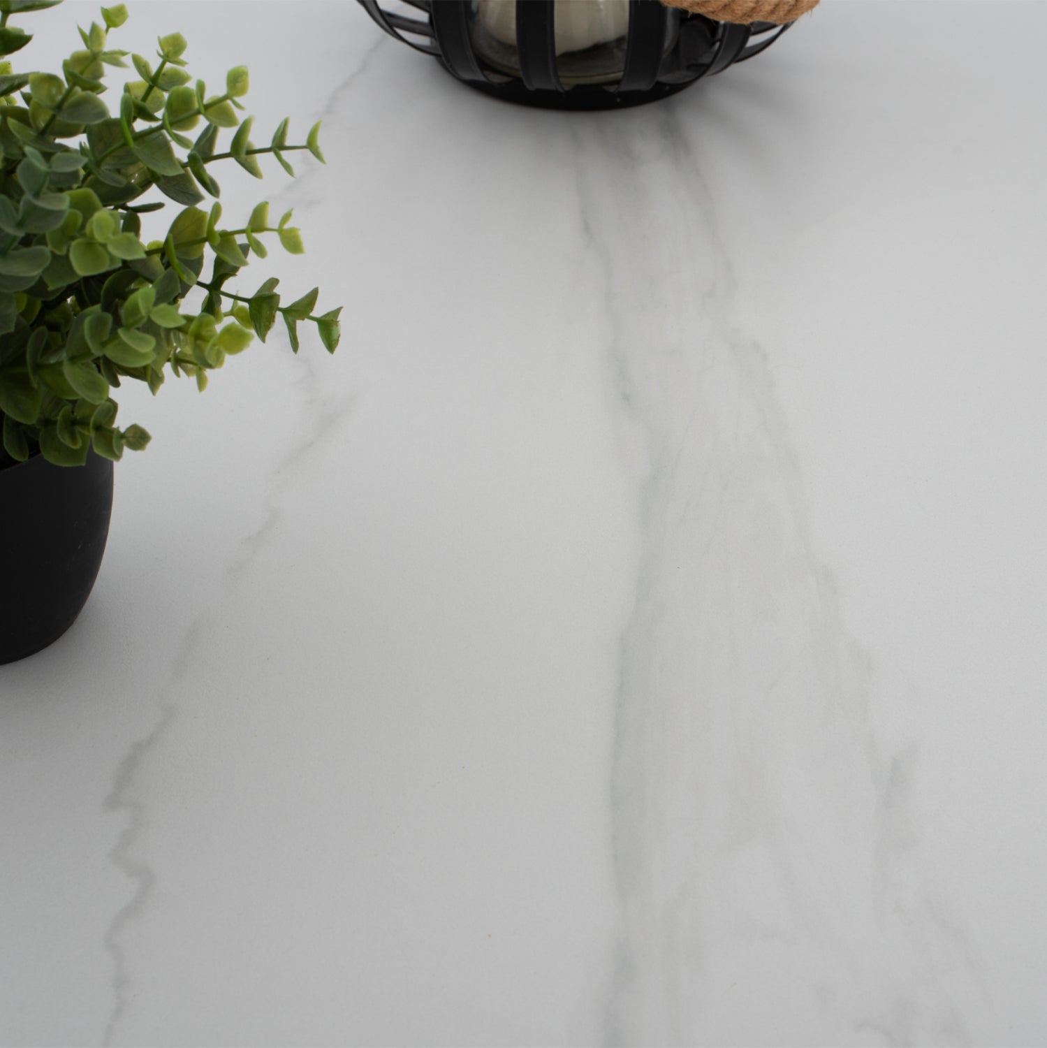 DINING TABLE ROUND SYNTEC HM9309.02 SINTERED STONE WHITE METAL LEGS Φ115x75H