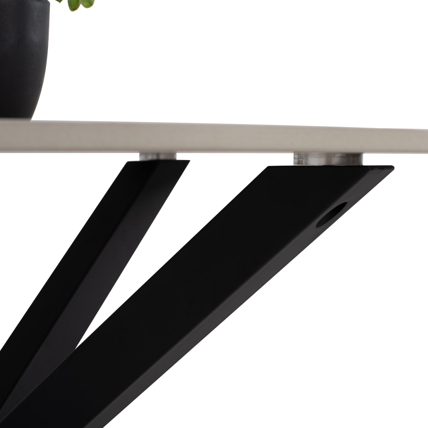 DINING TABLE ROUND SYNTEC HM9309.02 SINTERED STONE WHITE METAL LEGS Φ115x75H