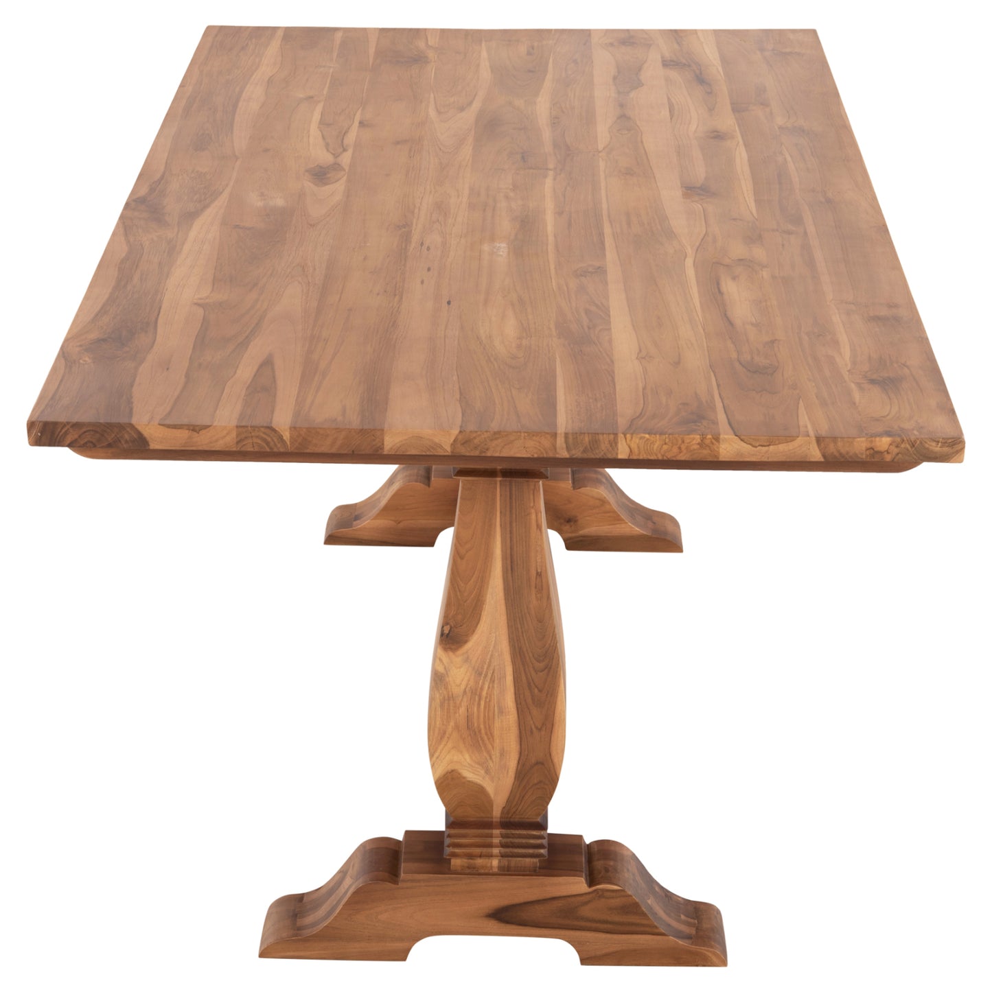 DINING TABLE GUIN HM9463.01 TEAK WOOD CARVED LEGS 200x100x78Hcm.