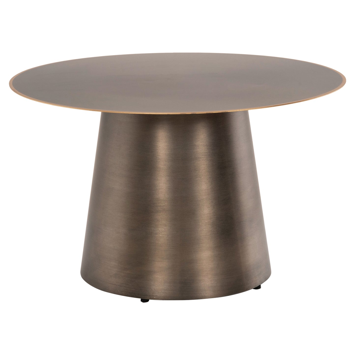 COFFEE TABLES 2PCS NICKELY HM9667 METAL IN NICKEL ANTIQUE Φ80x41H & Φ60x36H cm.