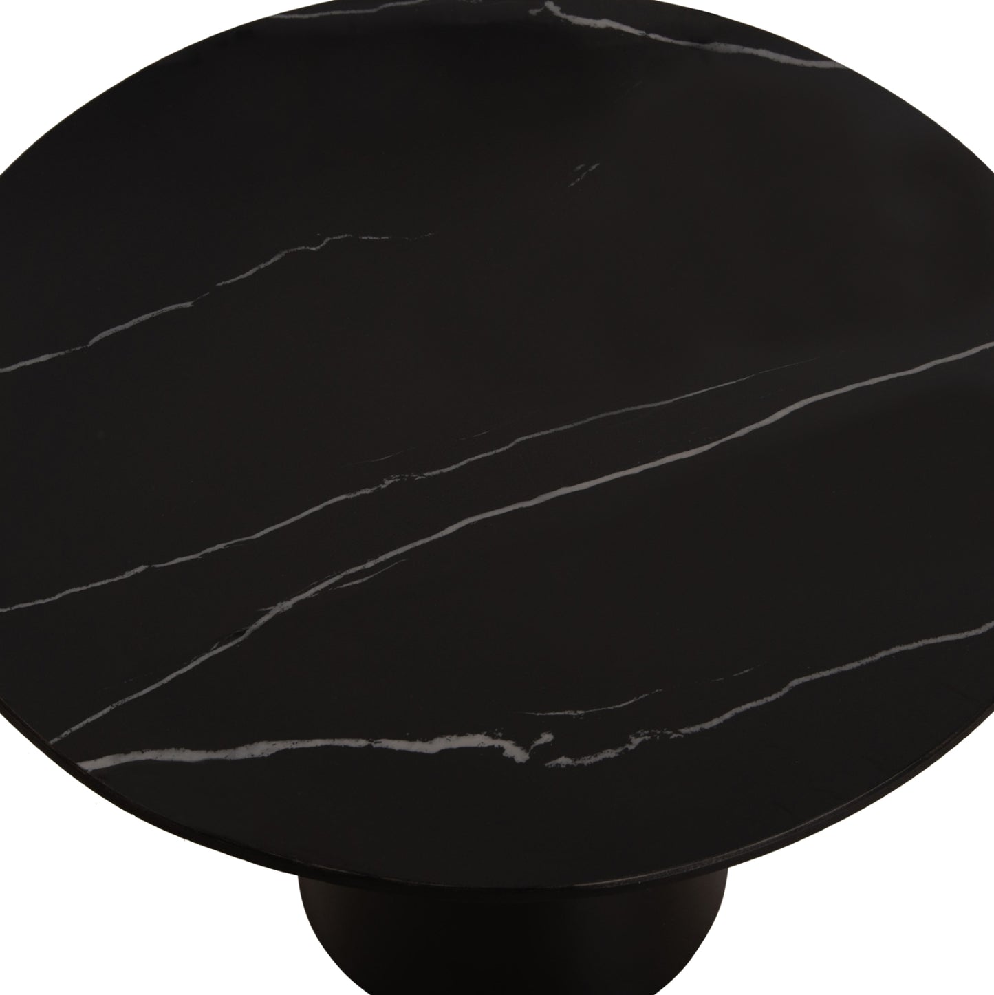 COFFEE TABLES 2PCS DIEN HM9926 METAL BASES & CERAMIC TOP-BLACK Φ56.5 & Φ43.5 cm.