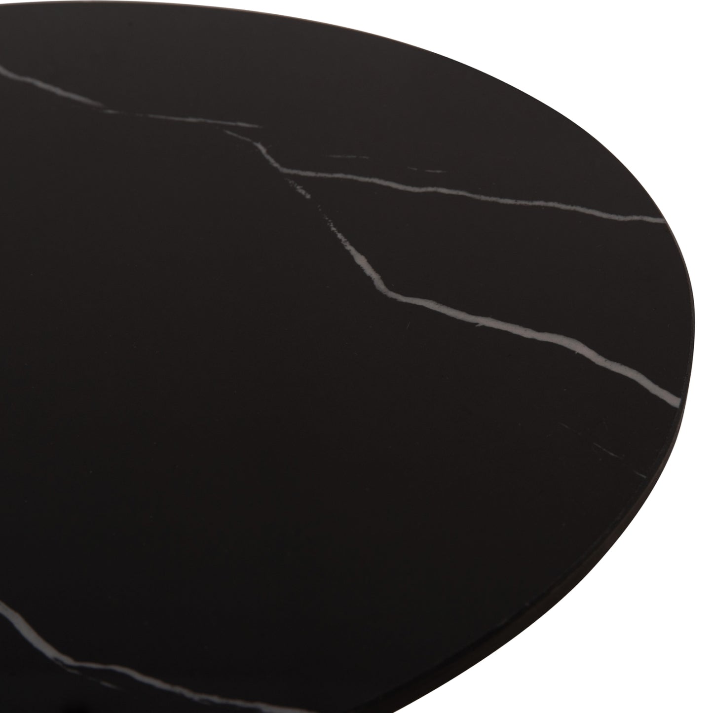 COFFEE TABLES 2PCS DIEN HM9926 METAL BASES & CERAMIC TOP-BLACK Φ56.5 & Φ43.5 cm.