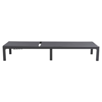 ALUMINUM SUNBED THATCHER HM5983.03 ANTHRACITE FRAME & TEXTILENE 196,5x64,5x92Hcm.
