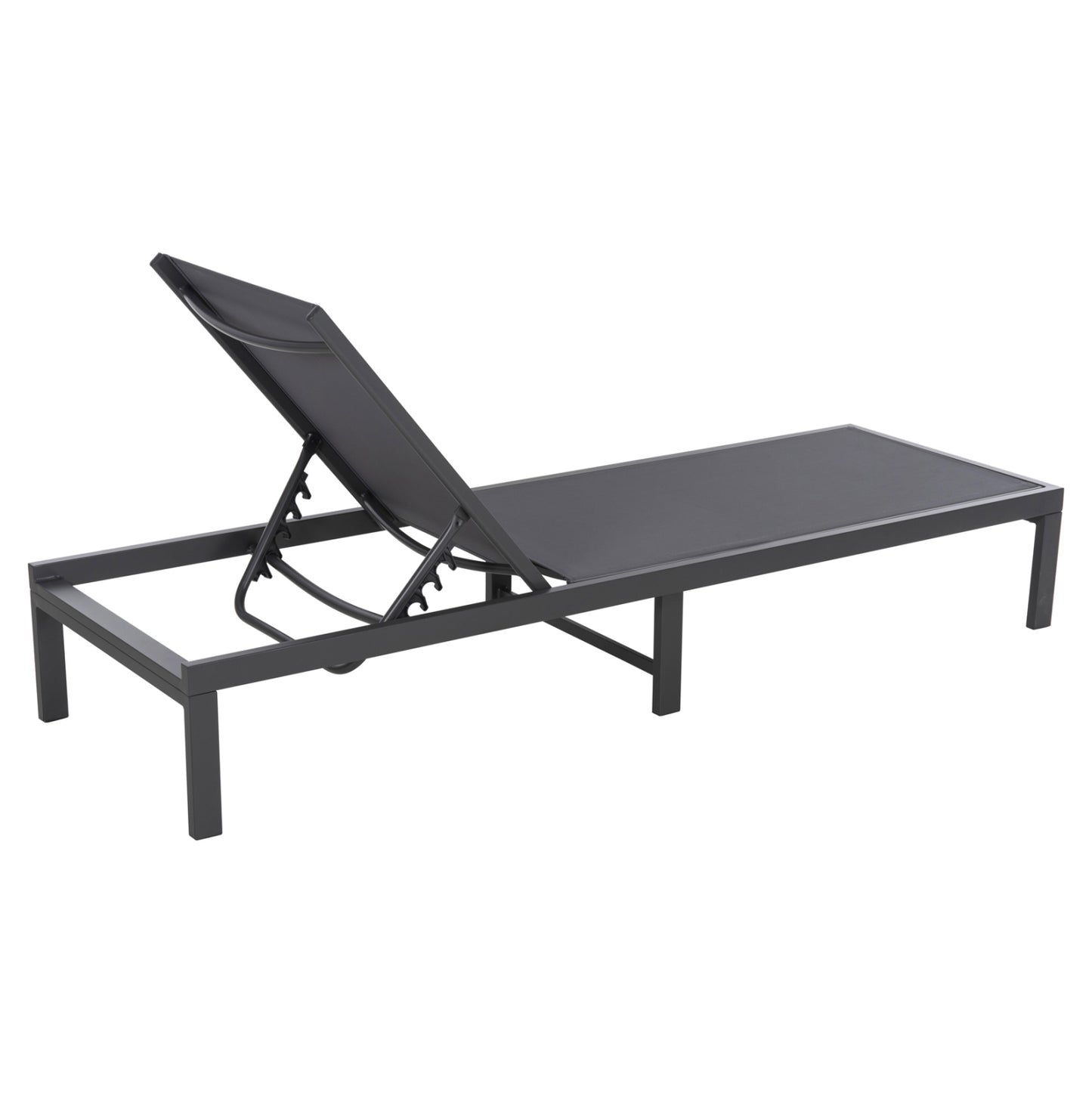 ALUMINUM SUNBED THATCHER HM5983.03 ANTHRACITE FRAME & TEXTILENE 196,5x64,5x92Hcm.