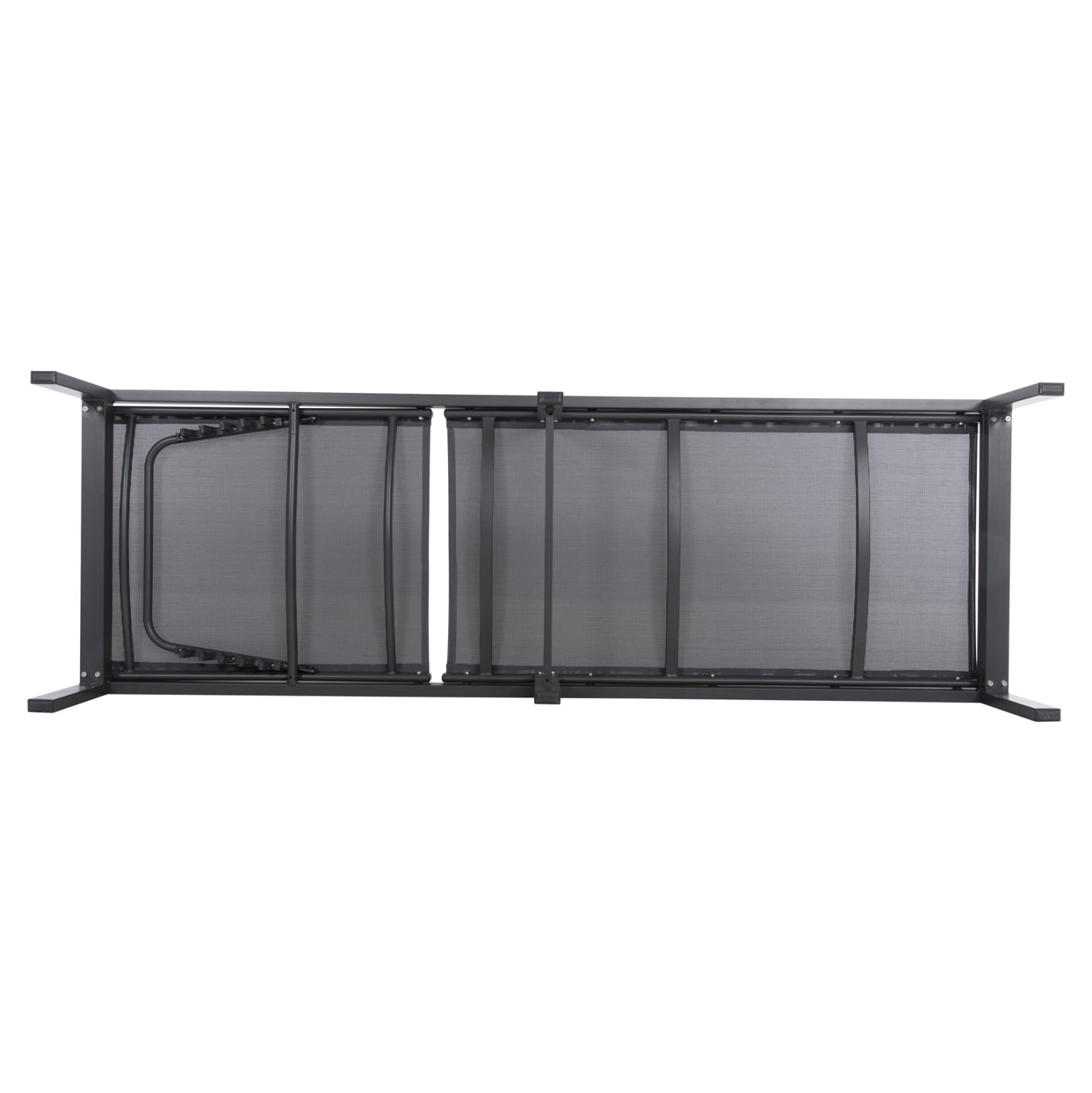 ALUMINUM SUNBED THATCHER HM5983.03 ANTHRACITE FRAME & TEXTILENE 196,5x64,5x92Hcm.