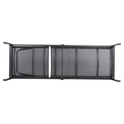 ALUMINUM SUNBED THATCHER HM5983.03 ANTHRACITE FRAME & TEXTILENE 196,5x64,5x92Hcm.