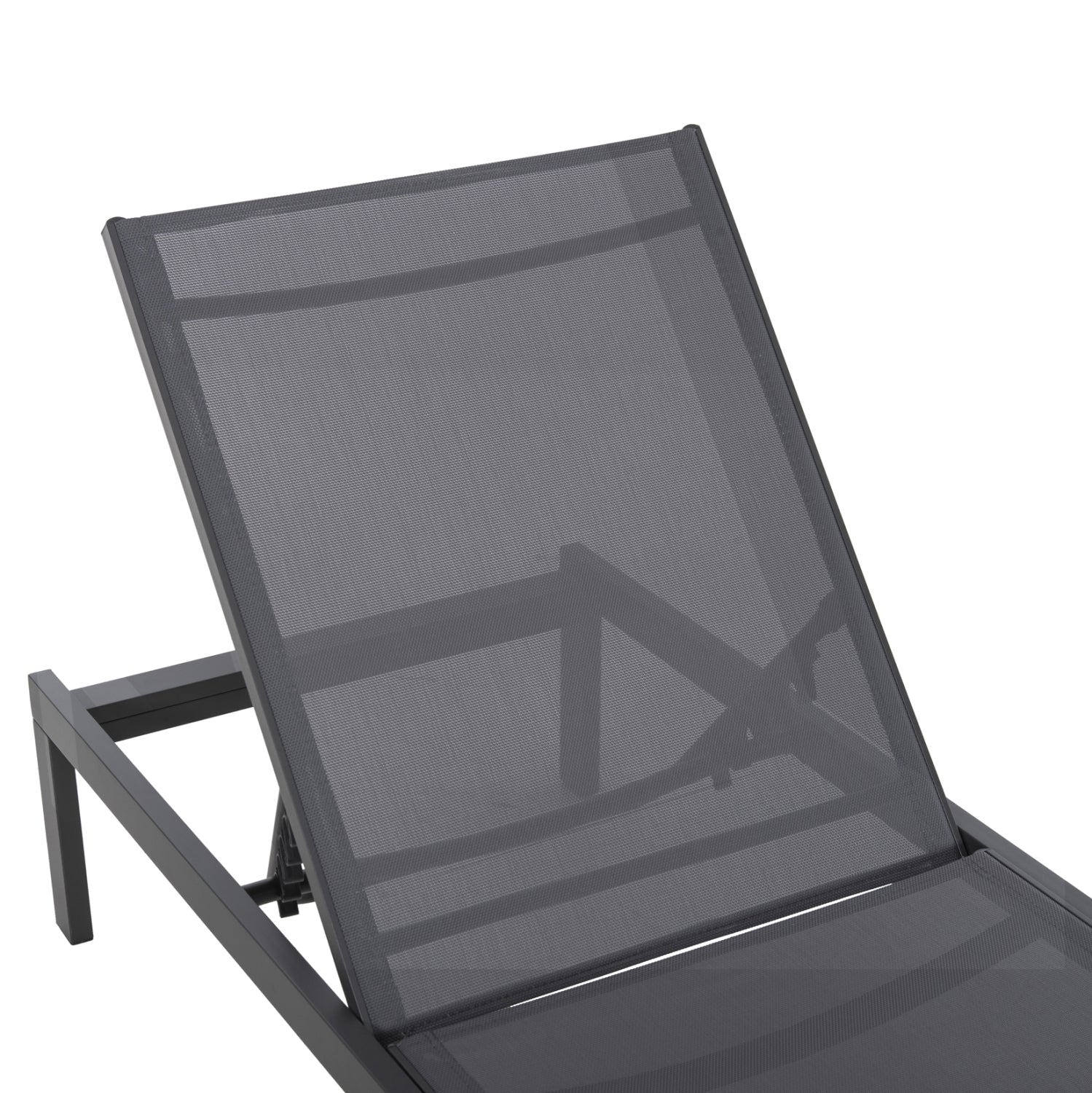 ALUMINUM SUNBED THATCHER HM5983.03 ANTHRACITE FRAME & TEXTILENE 196,5x64,5x92Hcm.